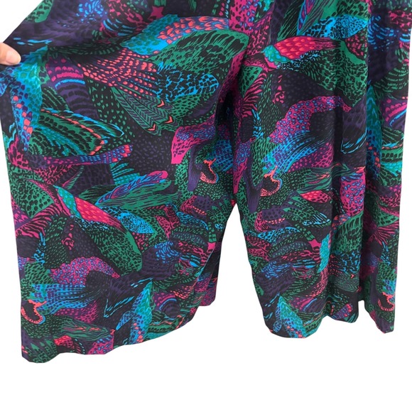 Vintage Quilted Jacket Skirt Set‎ Abstract Print 80s 90s Colorful Retro - Picture 6 of 16